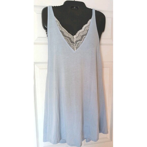 Flora Nikrooz Chemise Slip Size Medium Blue New - Picture 2 of 8